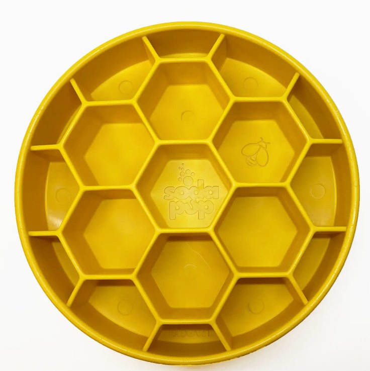 SodaPup Honeycomb Design - Deep Slow Feeder - Chewbox Natural Dog Chew - Grain & Gluten Free