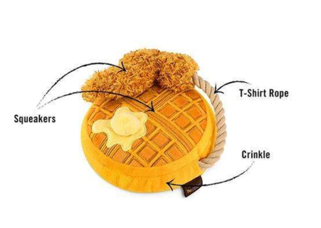 Barking Brunch Bennys Benedict Plush Dog Toy - Chewbox Natural Dog Chew - Grain & Gluten Free