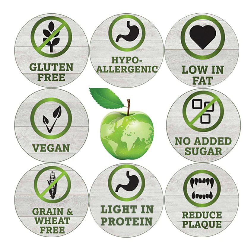 Vegetable Natural Smoked / Peanut Butter Pigs Ears - Chewbox Natural Dog Chew - Grain & Gluten Free