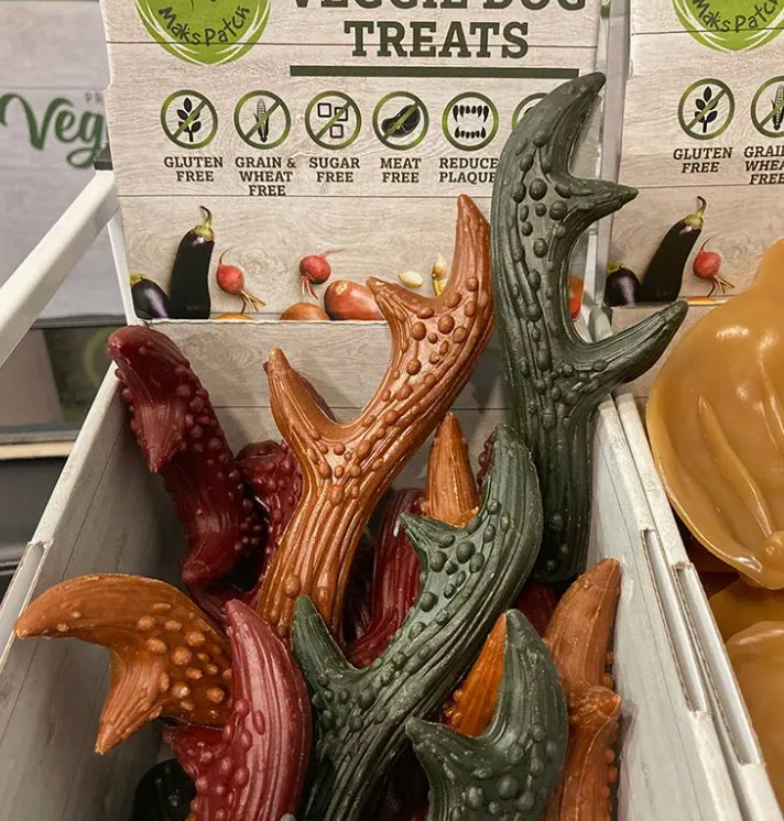 Vegetarian Antlers- Peanut Butter, Mint, Smoked or Carrot - Chewbox Natural Dog Chew - Grain & Gluten Free