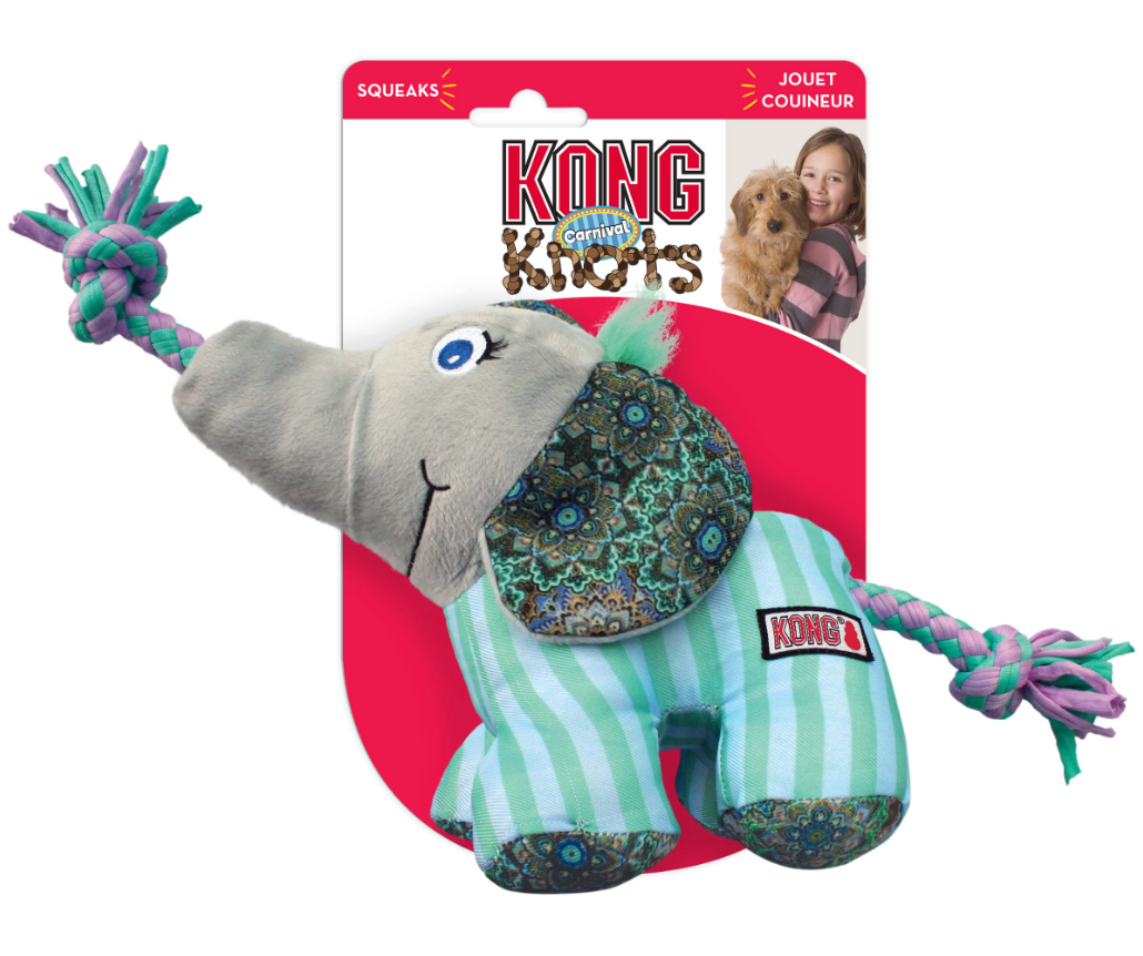 KONG Carnival Knots Elephant Rope Dog Toy - Chewbox
