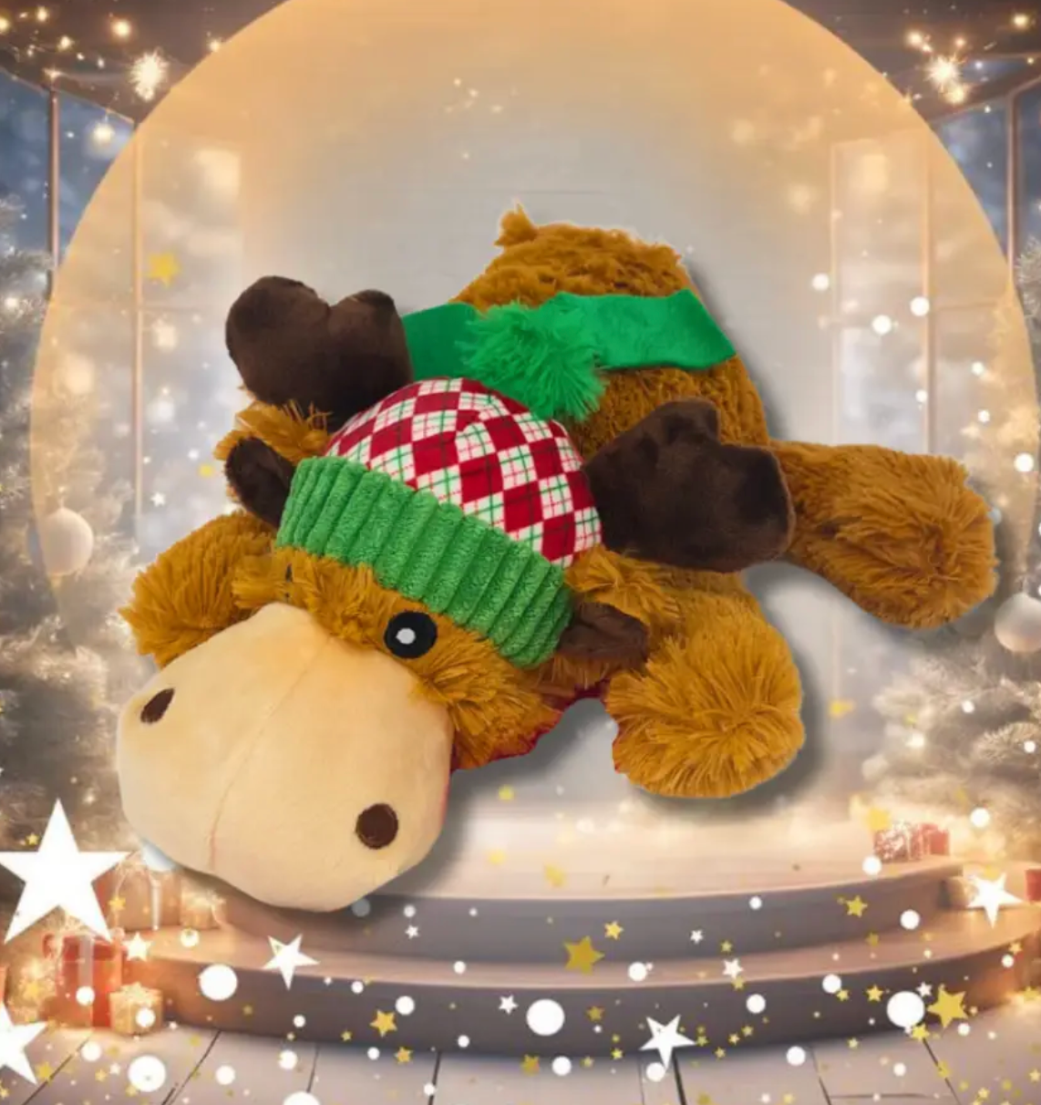 KONG Cozie Reindeer Plush Dog Toy - Chewbox