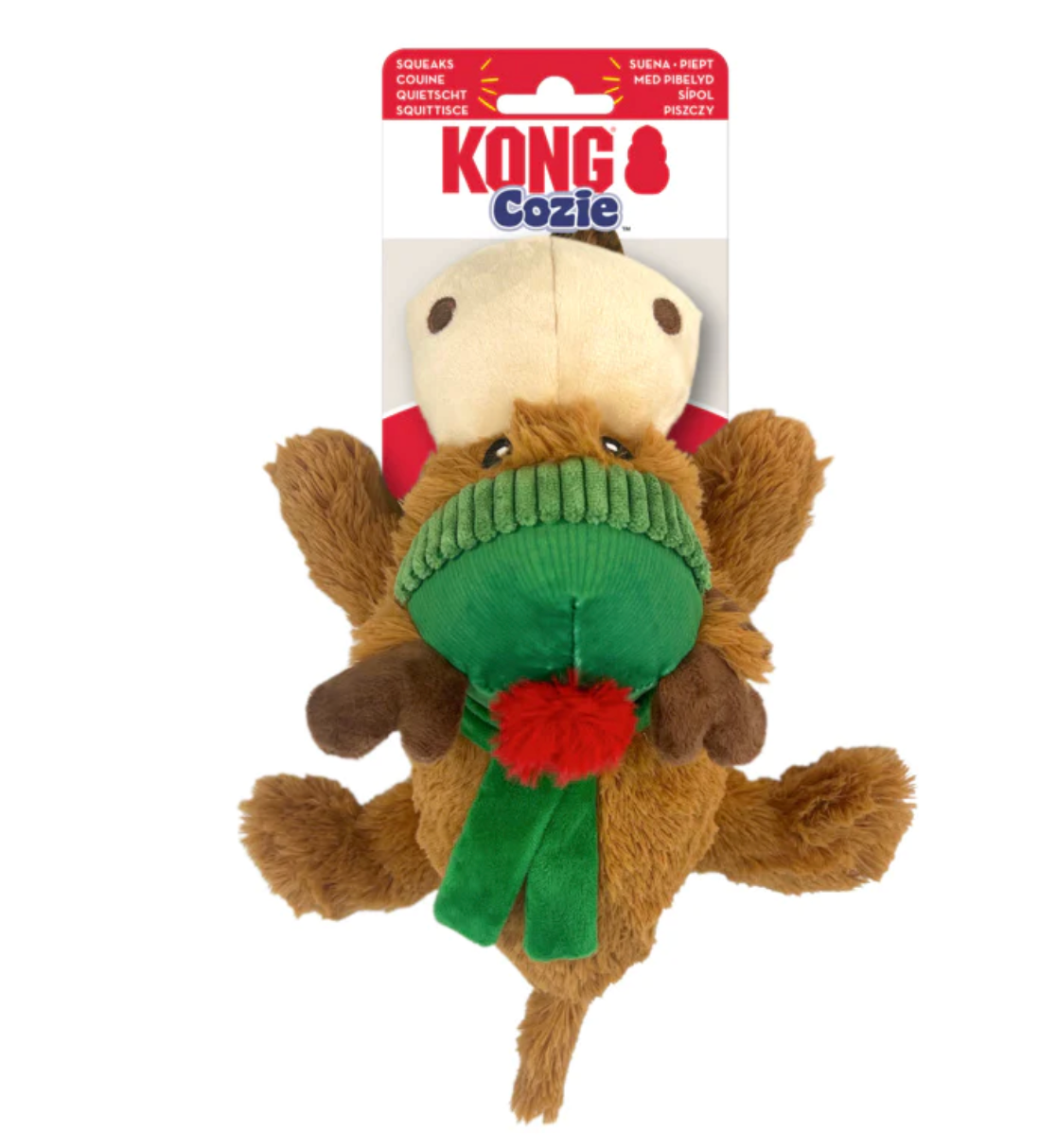 KONG Cozie Reindeer Plush Dog Toy - Chewbox