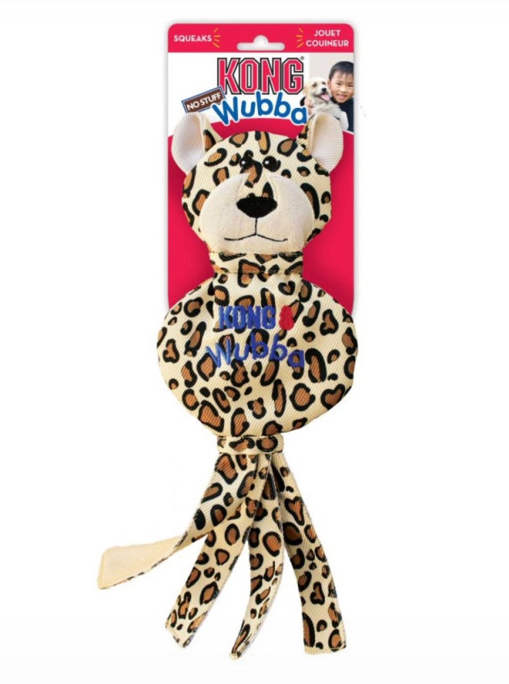 KONG Wubba No Stuff Cheetah