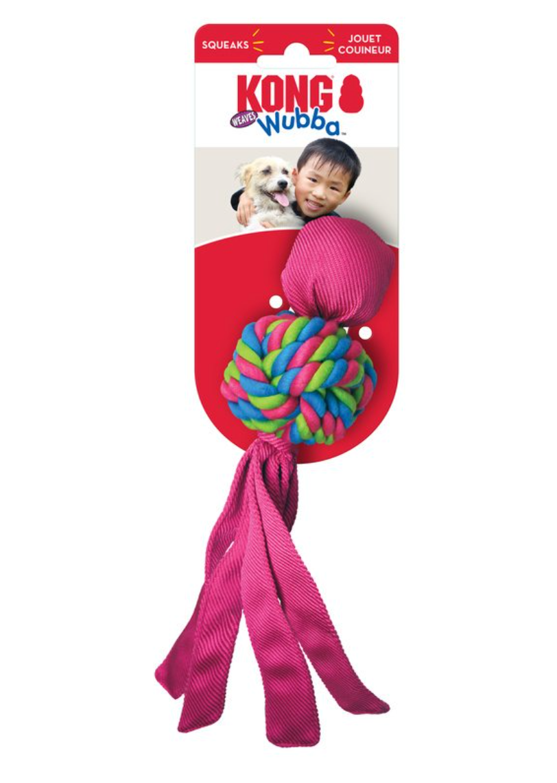 KONG Wubba Weaves Rope Tug Dog Toy - Dogs Go Shop