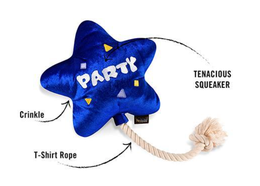 P.L.A.Y Best Time Ever Party Star Plush Dog Toy - Dogs Go Shop
