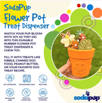 Durable USA-made rubber chew toy in flower pot shape