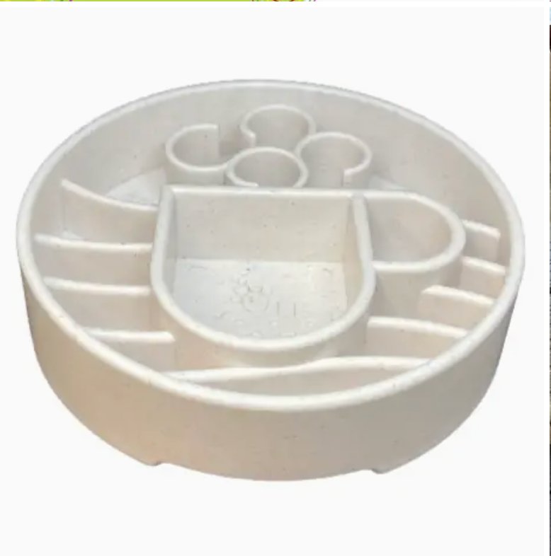 Enrichment bowl by SodaPup with maze-like food compartments