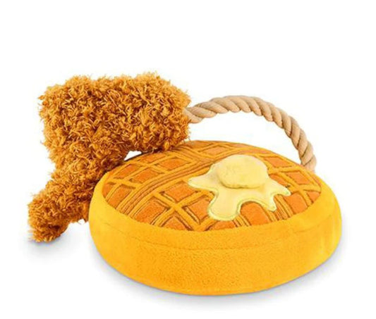 Barking Brunch Bennys Benedict Plush Dog Toy - Chewbox Natural Dog Chew - Grain & Gluten Free