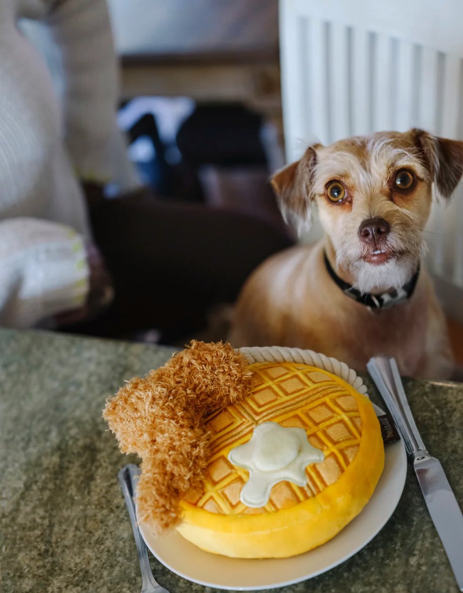 Barking Brunch Chicken & Woofles Plush Dog Toy - Chewbox Natural Dog Chew - Grain & Gluten Free