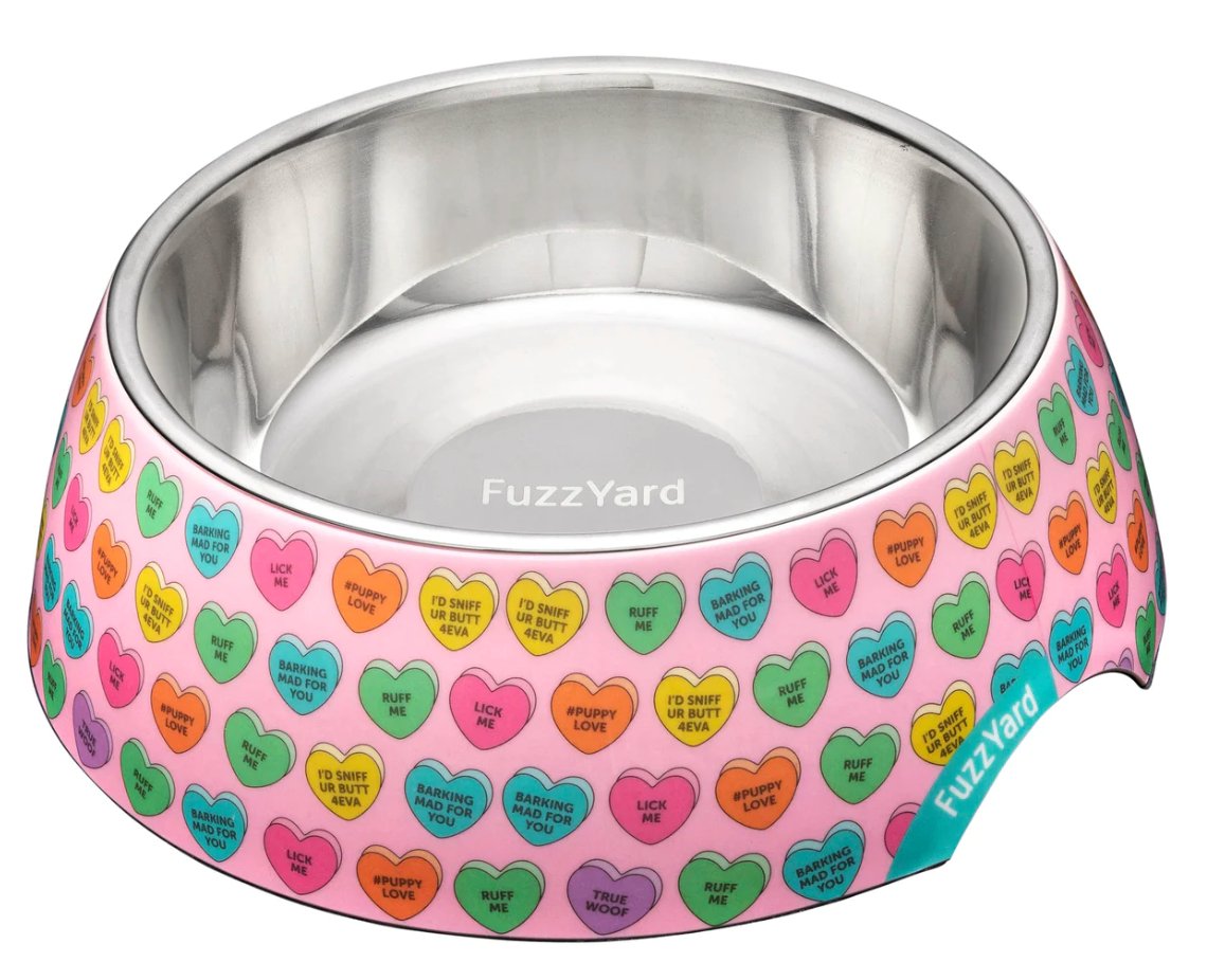 Candy Hearts Easy Feeder Pet Bowl - Chewbox Natural Dog Chew - Grain & Gluten Free