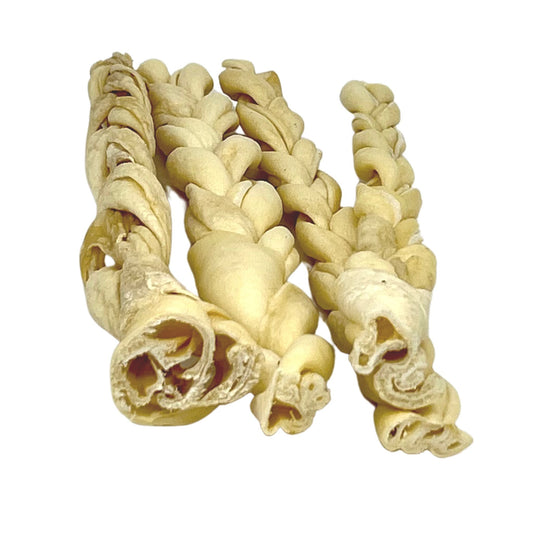 Extra Large Braided Lamb Skin Plaits - Chewbox Natural Dog Chew - Grain & Gluten Free