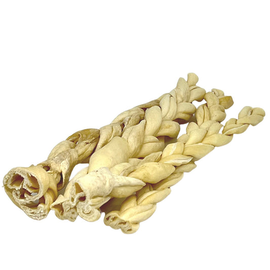 Extra Large Braided Lamb Skin Plaits - Chewbox Natural Dog Chew - Grain & Gluten Free