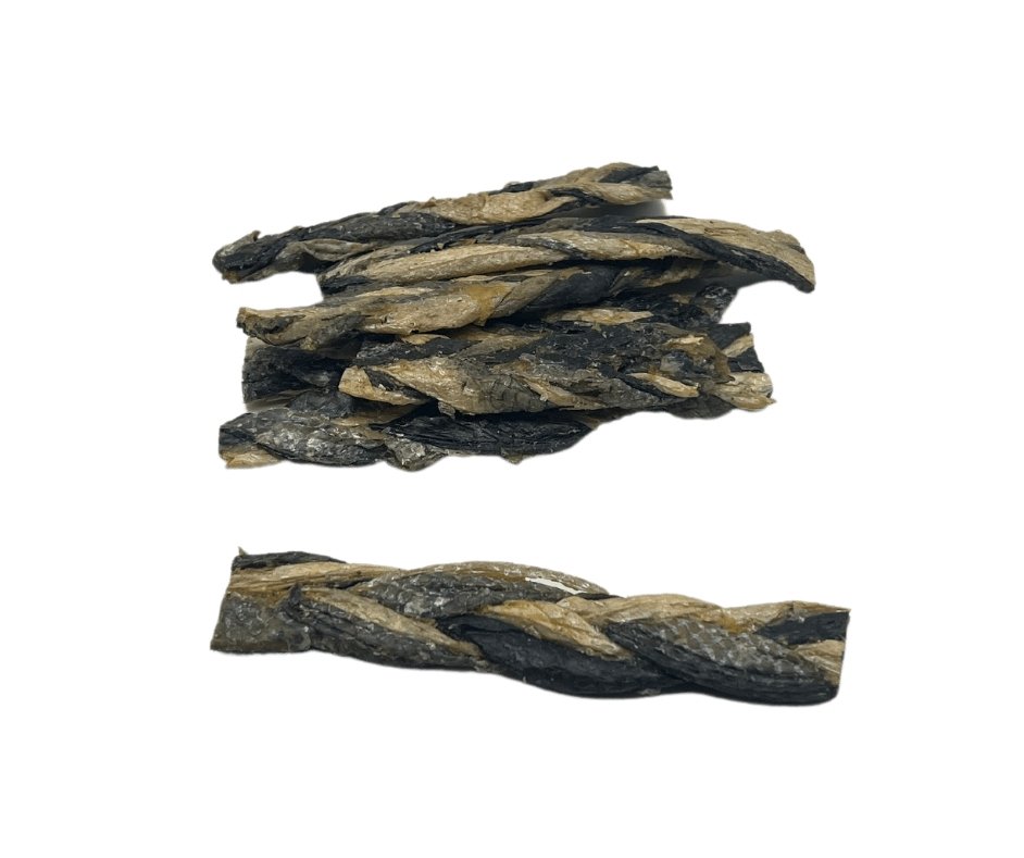 Salmon Skin Plaits - Dogs Go Shop Natural Dog Chew - Grain & Gluten Free