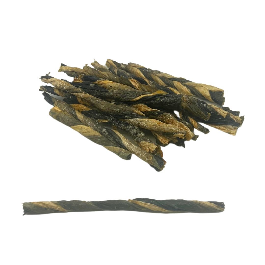 Salmon Skin Twists - Dogs Go Shop Natural Dog Chew - Grain & Gluten Free