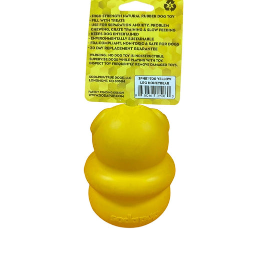 Sodapup Honey Bear Chew and Treat Dispenser - Chewbox Natural Dog Chew - Grain & Gluten Free