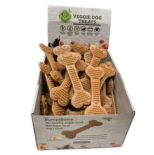 Vegetarian BumpiBones - Peanut Butter & Banana Dental Bone - Chewbox Natural Dog Chew - Grain & Gluten Free